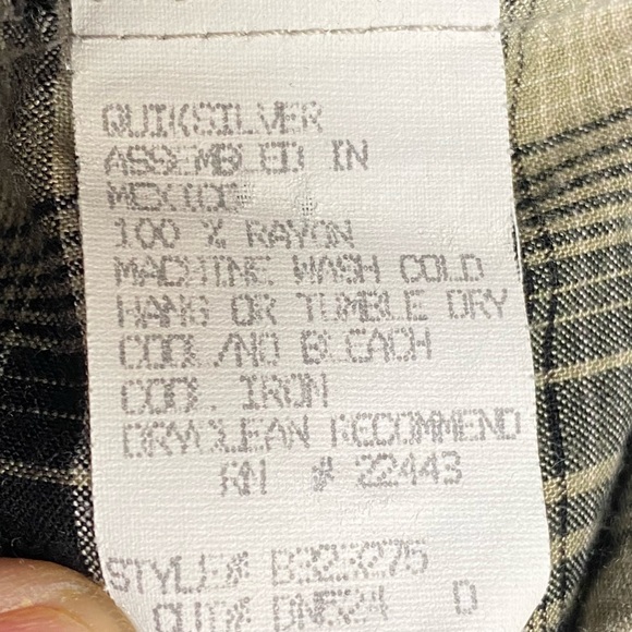 Vintage 90’s Quiksilver Salt Water Denim QSD Men’s Plaid Flannel Shirt Size XL - Picture 6 of 6